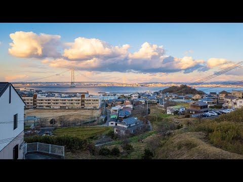 Sunset Walk in Iwaya, Japan, Old Fishing Town on Awaji Island [4K]