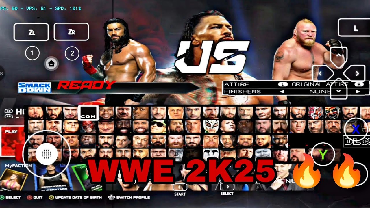 WWE 13 wii 2k25 Roman Reigns vs Brock Lesnar full gameplay 🔥🔥