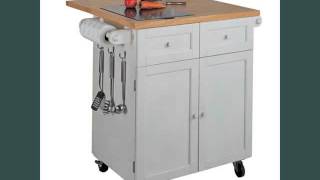 Carts, islands & utility tables kitchen the home depot . , . . . . $. Each. Crosley in. W natural wood top mobile kitchen island cart in 
