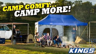 EPISODE FIVE! Making Camping More Comfortable  Camping Shelter, Camp Chairs & LED Camp Lights!