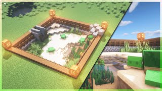 ⚒️ Minecraft Tutorial: How to make a Simple Turtle Enclosure 🐢