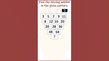 #shorts  🤔Can you solve this? Missing Number Puzzle #Reasoning Questions  #shortsfeed #maths