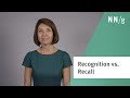 Usability Heuristic 6: Recognition vs. Recall π§
