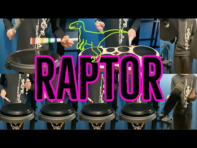 Raptor - Drumline Cadence | Split Screen Performance class=