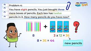 Solving 2-step Word Problems | MightyOwl Math | 3rd Grade screenshot 2