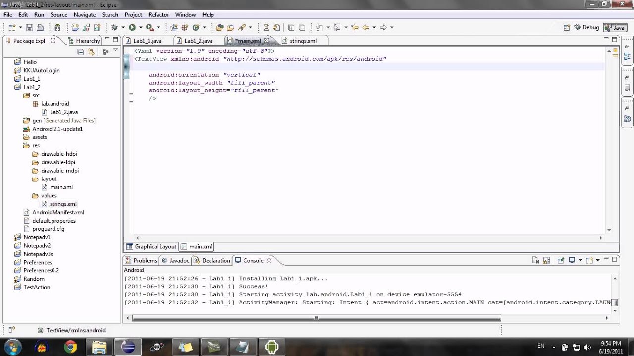 Android Tutorial 1_2 : XML content View - YouTube