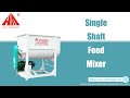 stainless steel animal farm powder feed 150kg single shaft feed mixer