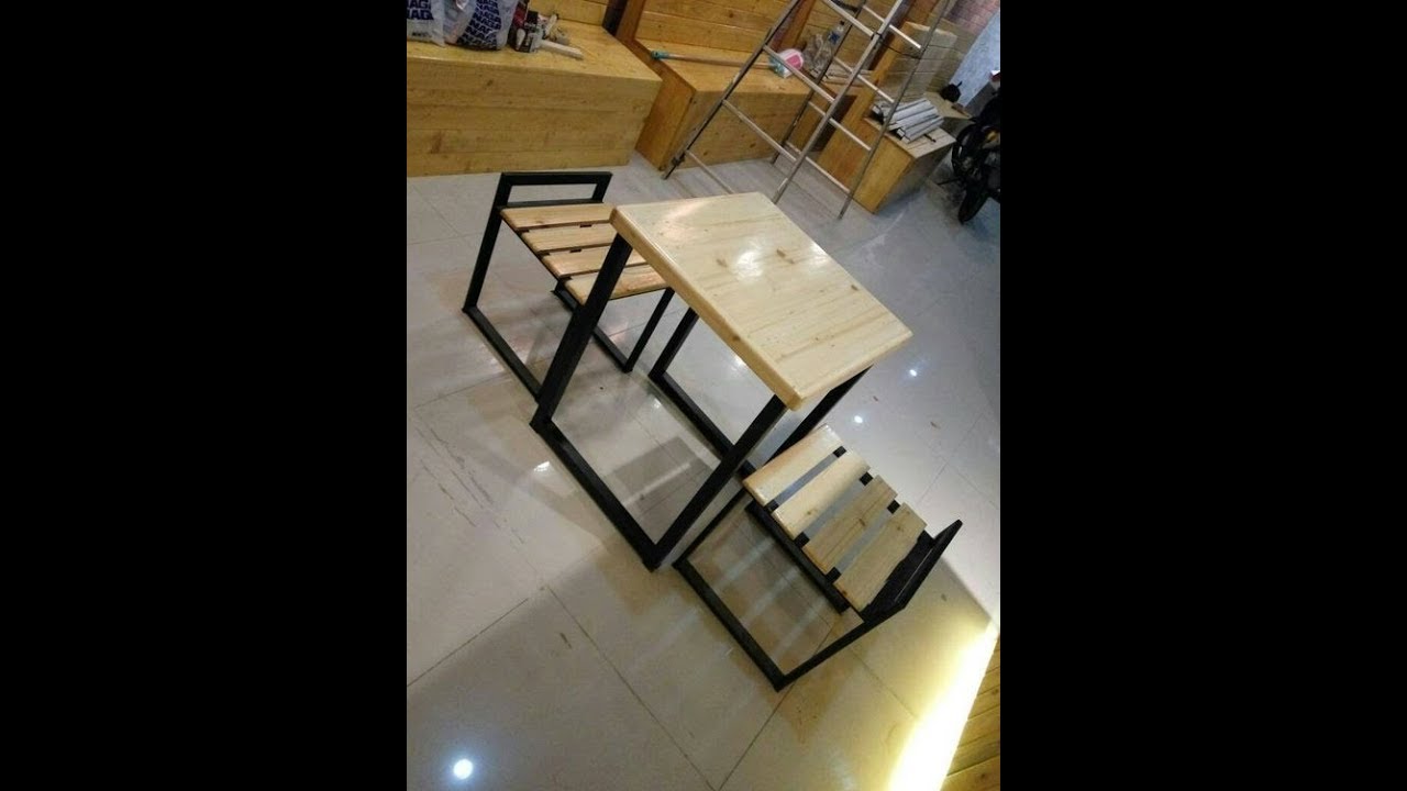 ini desain  meja  cafe  kaki besi holo YouTube