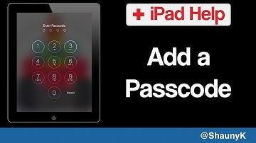 iPad Help - How to add a Security Passcode to your lock screen