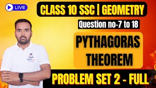 Chapter 2 Pythagoras theorem Problem set 2 Full | Class 10 SSC Geometry | Maharashtra Board