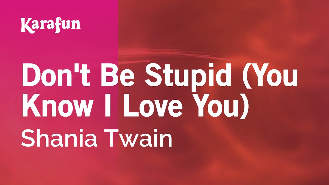 Don T Be Stupid You Know I Love You