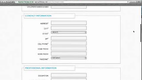 Tutorial: Filling out the intake form