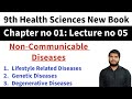 Non-Communicable Diseases| Lifestyle Related |Genetic |Degenerative| Diseases| 9th Health Sciences