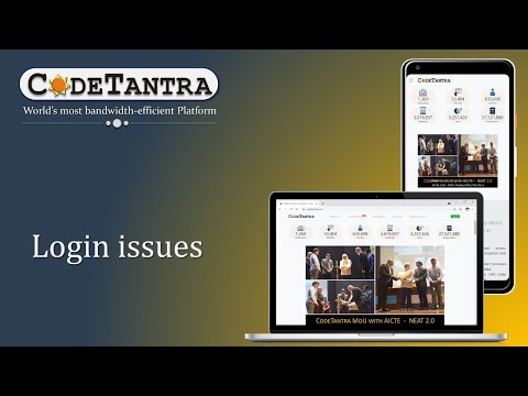 Common mistakes made during Login on CodeTantra