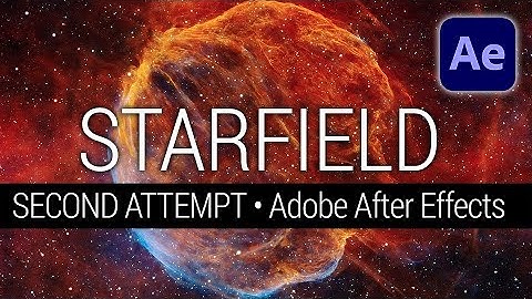 Animated red star field in Adobe After Effects CC 2020