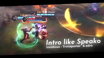 SPEAKO like intro - insidious / chou velocity edit