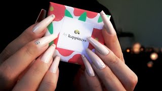 ASMR Jewelry Tapping | Up Close Hand Movements Long Nails | Hey Happiness Jewellery Unboxing