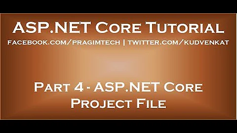 ASP NET core project file