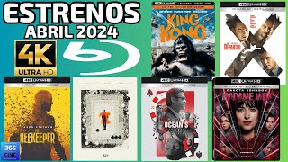 Lanzamientos 4K y Blu-ray Abril 2024! Beekeeper, Los Infiltrados, Madame Web, Pi, King Kong 1976!