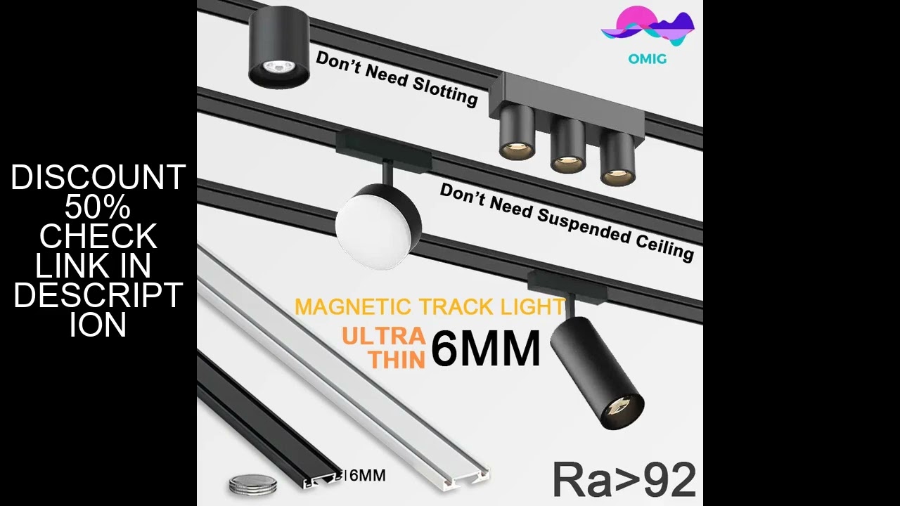 48v Magnet 6mm Ultra Thin Led Ceiling Lights Surface Mounted Magnetic Track Lights System Led Ceilin