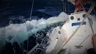 EP. 34 Knockdown mid Atlantic! Crossing the Atlantic Solo from East to West, Contessa 26, Pt 8