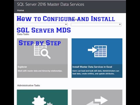 Install | Configure | SQL Server MDS 2016 | Master Data Services | Step by Step guide