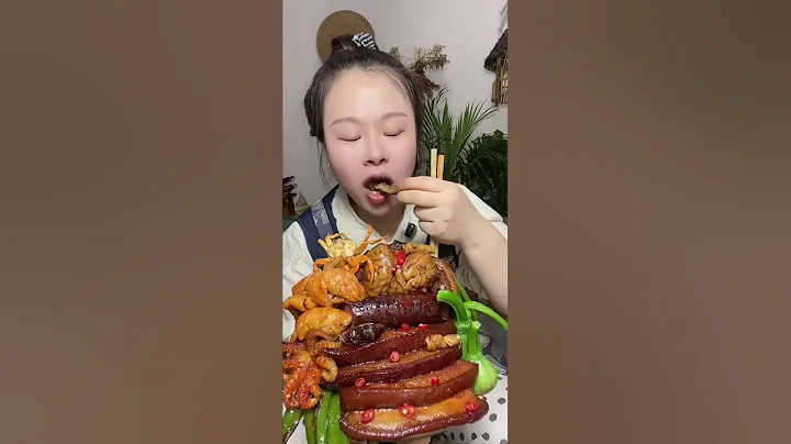 Braised pork, brain, squid, mushroom ~ 돼지고기, 뇌, 오징어, 버섯 찜, Mukbang & ASMR | Damian - 먹방 ep #019