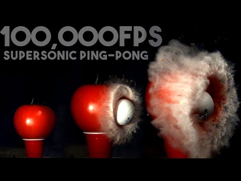 Supersonic Ping Pong Ball (100,000FPS) - Beyond Slow Motion