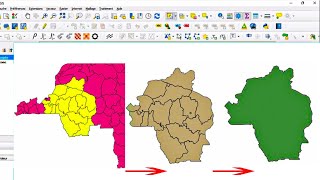 QGIS  Comment extraire un shapefile, filtrer un shapefile, fusionner et grouper des polygones