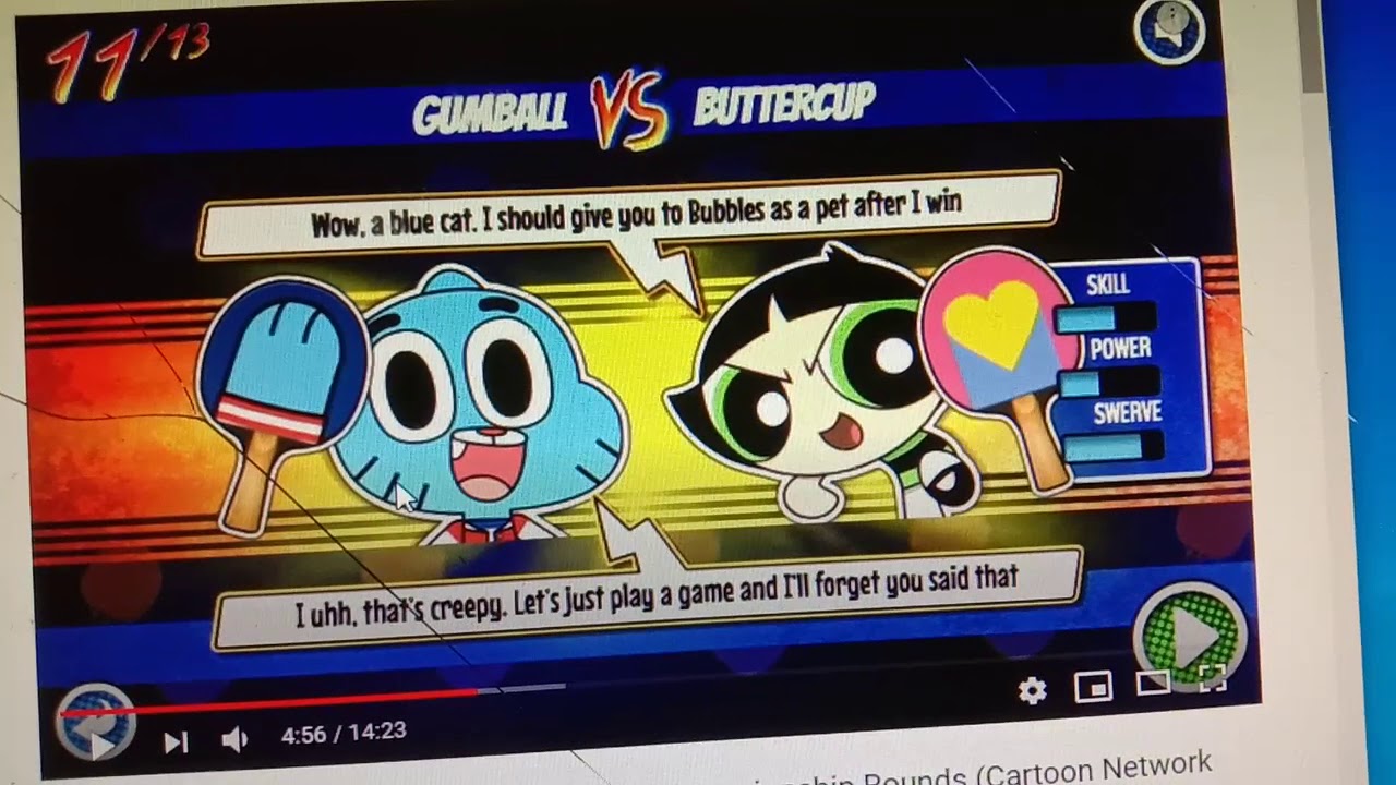 gumball and buttercup in table tennis comic dub YouTube
