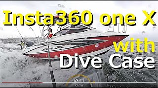 Insta360 one X,  Boat trial  with dive case, 3 meter selfie stick and GPS remote