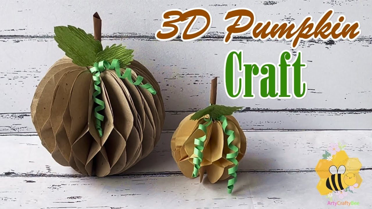DIY 3D Paper Pumpkin Craft | Easy Decoration | How to Make Paper ...