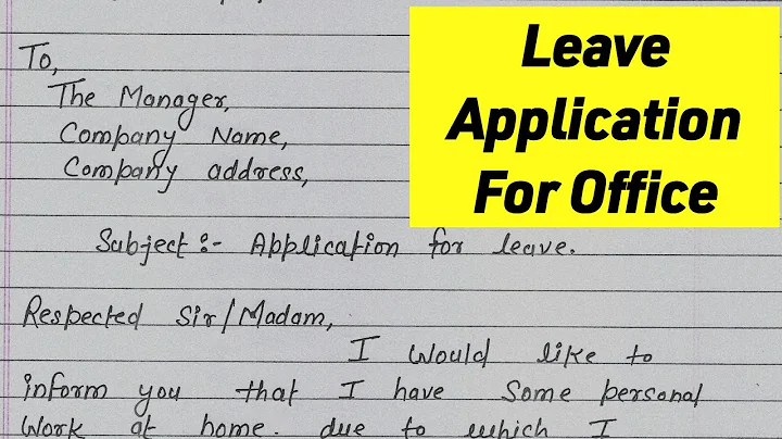 Leave application for office || Leave application|| Casual Leave application For Office and company - DayDayNews