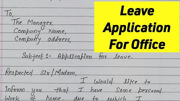 Leave application for office || Leave application|| Casual Leave application For Office and company