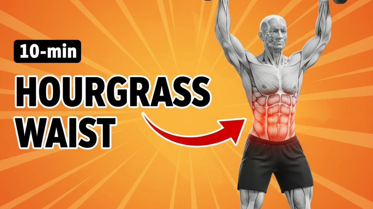 10-Min Waist Slimming Workout | Get Hourglass Shape at Home