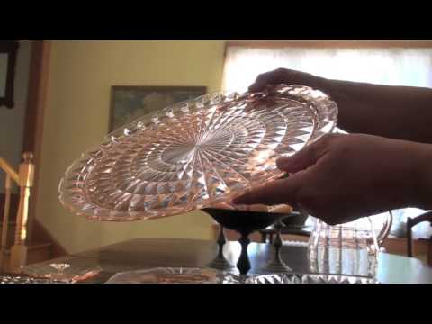 Pink Depression Glass Bought at Auction