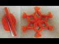 Super Easy Woolen Flower Making with Scale - Hand Embroidery Amazing Trick - Wool Thread Design