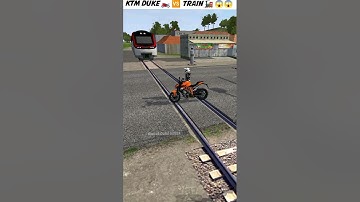KTM Duke 🏍️🆚 Train 🚂 Crash 😱😱 | #bussid #bussimulatorindonesia #bussimulator #bus #viralshorts #game