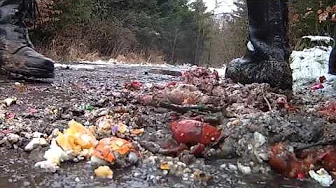 Tvo army boots crush more food