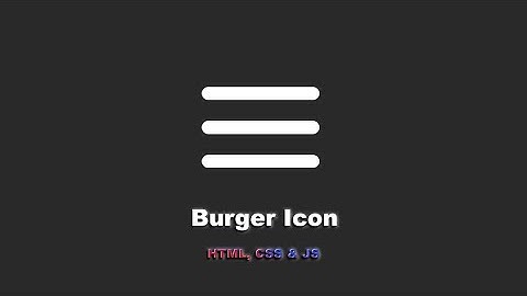 Иконка Бургер используя HTML, CSS & JavaScript шаг за шагом || Burger Icon using HTML, CSS & JS
