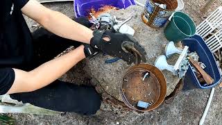 Taking apart fan for copper motor #copper #copperrecycling #scraping #scrap #motors#metal
