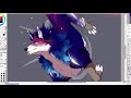 [ART TRADE] Galaxy (Wolf speedpaint)
