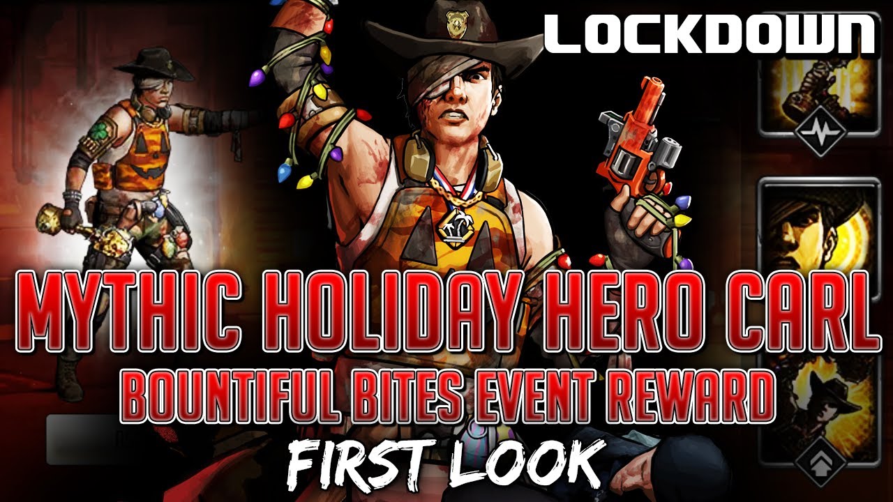TWD RTS: Mythic Holiday Hero Carl, Bountiful Bites Event Reward! Walking Dead Road to Survival Leaks