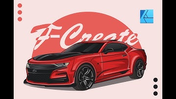 How to Draw Vector Sport Car Illustration | Affinity Designer | Tutorial Digital Art | SpeedArt