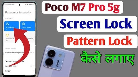 Poco M7 Pro 5G screen lock setting | Poco M7 Pro 5G me screen lock kaise lagaye | Poco screen lock