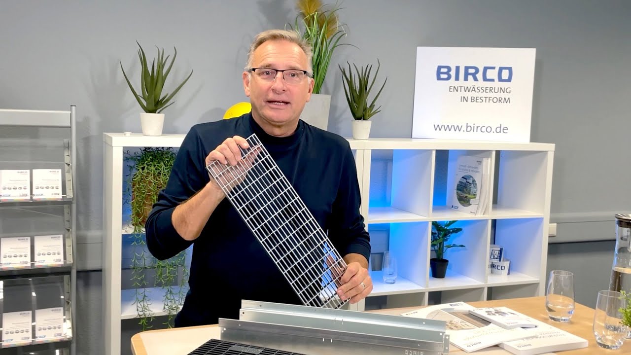 Caniveaux en acier BIRCOtopline® pour drainage de terrasses et façades