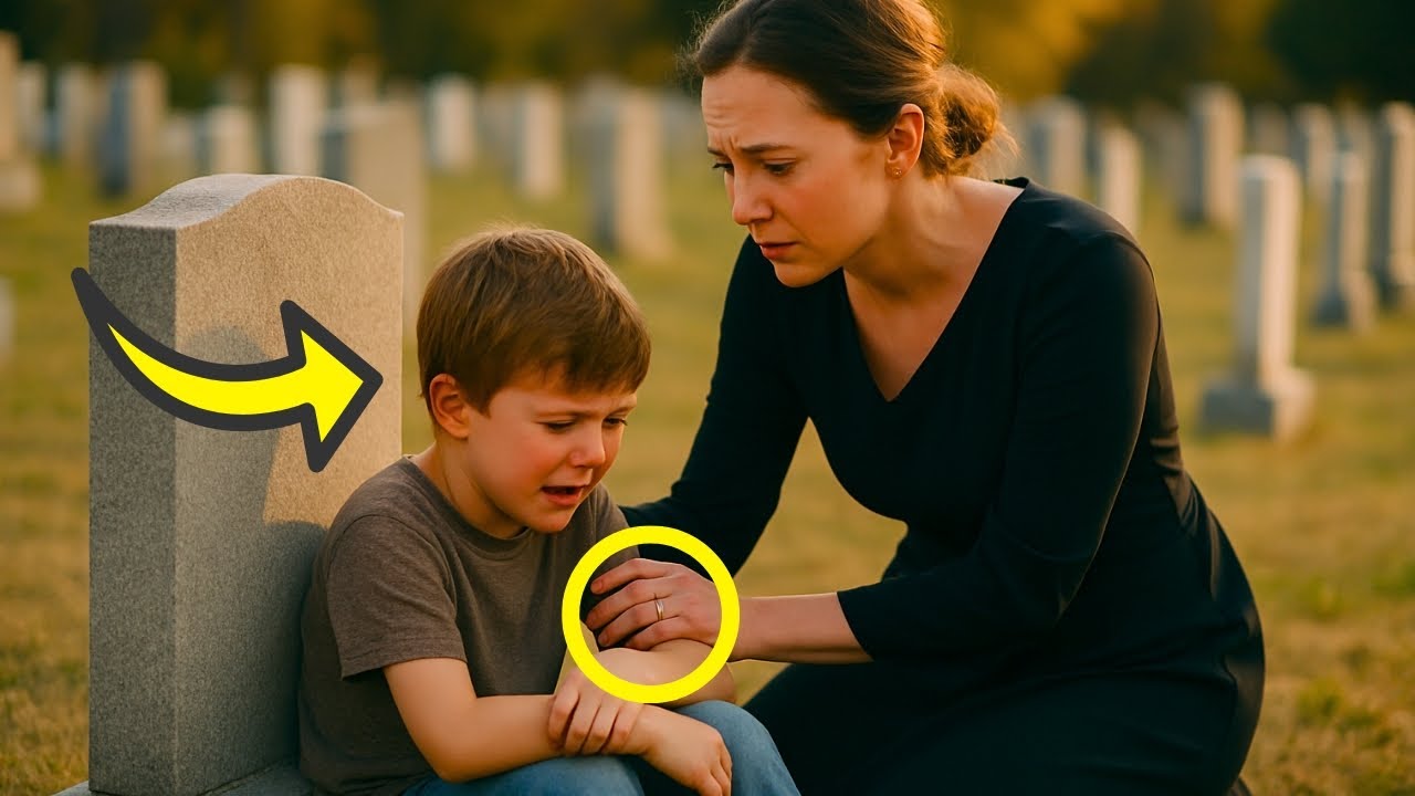 MUJER ENCUENTRA NIÑO LLORANDO EN LA TUMBA DE SU HIJO… Y DESCUBRE UNA VERDAD QUE NUNCA IMAGINÓ