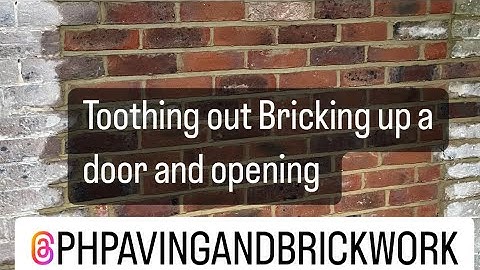 Toothing out and bricking up door and window opening #bricklaying #vlog #brickwork #construction