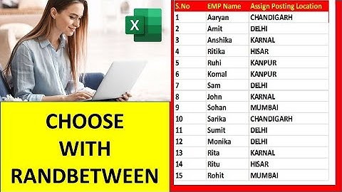 Choose Randbetween in excel | #exceltutorial | #excelfansonly