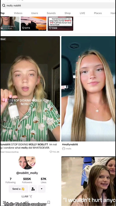 Did Molly Noblitt Delete Her Tiktok Or Get Banned? #llaw #mollynoblitt #aubreigh #shorts